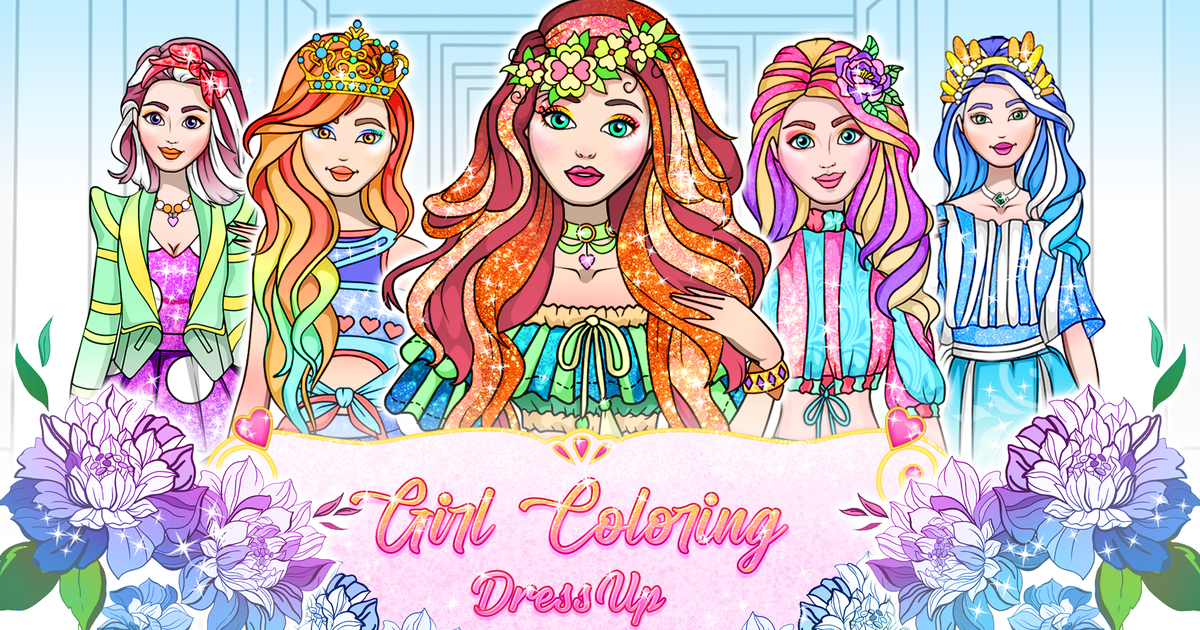 Girl Coloring Dress Up Games